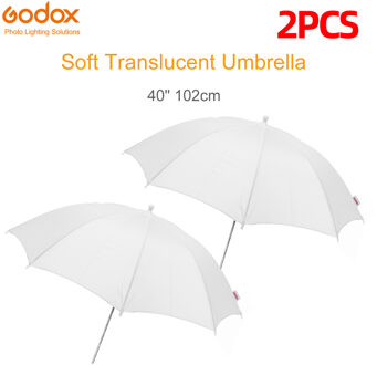 Godox 33 "84Cm 40" 102Cm 43 "108Cm Wit Soft Diffuser Studio Fotografie Doorschijnende Paraplu voor Studio Flash Strobe Verlichting 2stk 40 duim 102cm