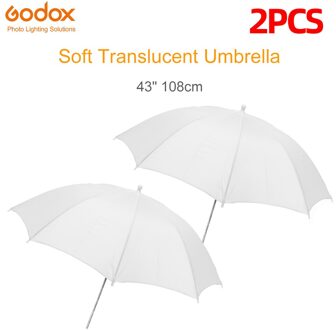 Godox 33 "84Cm 40" 102Cm 43 "108Cm Wit Soft Diffuser Studio Fotografie Doorschijnende Paraplu voor Studio Flash Strobe Verlichting 2stk 43 duim 108cm