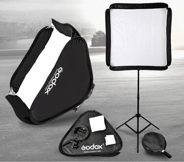 Godox 40X40Cm Fold Draagbare Fotostudio Softbox Diffuser + S-Type Elinchrom Mount Bracket Kit Voor flash Speedlite Strobe CD05Y