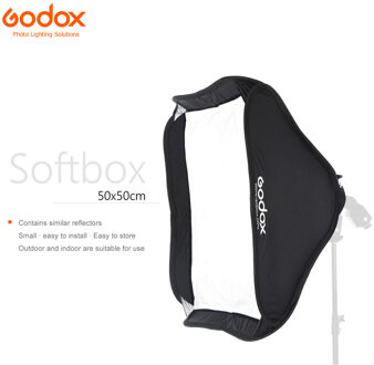 Godox 50x50cm 20 "* 20" Softbox Zak Kit voor S-type Camera Studio Flash fit Godox S-type Bowens Elinchrom Mount (Softbox alleen)