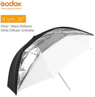 Godox 91 cm 36 "Dubbele Lagen Reflecterende en Doorschijnend Zwart Witte Paraplu voor Studio Flash Strobe Verlichting