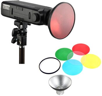 Godox AD-M Standaard Reflector Beauty Dish met Kleur Filter Soft Diffuser voor Godox AD200 AD180 AD360 AD360II Camera Knippert