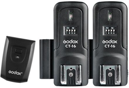 Godox CT-16 16 Kanalen Draadloze Radio Flash Trigger Zender + 2x Ontvanger Set Voor Canon Nikon Pentax Studio Speedlite Flash 1xT add 2x R