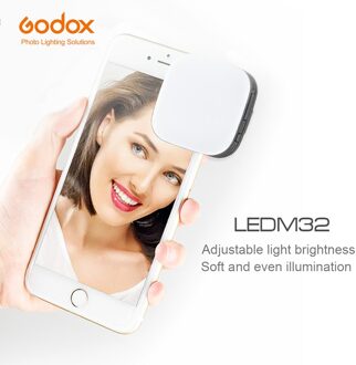 Godox mobilephone verlichting led m32 blilt-in lithium batterij verstelbare licht helderheid voor fotografie telefoons