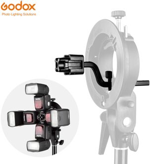 Godox S-FA Universal Aluminium Vier Speedlite Houder Adapter Shoe Mount Adapter Voor Flash