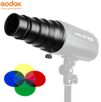 Godox sn-02 conische snoot honingraat lichtstraal buis voor universele mount studio strobe flash k-150 k-180 250sdi 300sdi