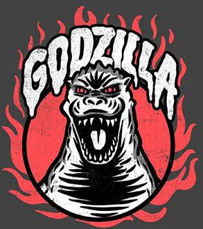 Godzilla Distressed Unisex T-Shirt - Black Acid Wash - L Zwart