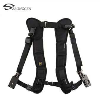 goed Dubbele Schouder Camera Strap Riem Photo Studio Accessoires voor Houden 2 Camera 'S SLR DSLR