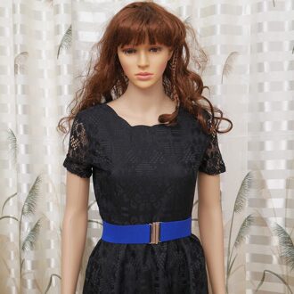 Goede 1 ST Elegante Vrouwen Lady Meisjes Zilveren Gesp Brede Stretch Elastische Corset Taille Riemen Tailleband Kleding Accessoires blauw