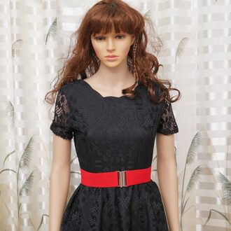 Goede 1 ST Elegante Vrouwen Lady Meisjes Zilveren Gesp Brede Stretch Elastische Corset Taille Riemen Tailleband Kleding Accessoires rood