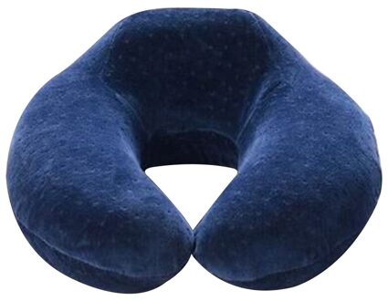 Goede Gezonde U-Vormige Hals Kussen Memory Foam Reizen Nek Ondersteuning Hoofd Kussens Slaapt Kussen Voor Auto Rijden donker blauw