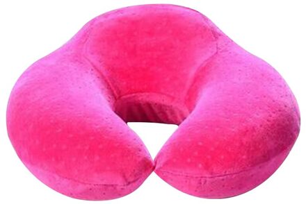 Goede Gezonde U-Vormige Hals Kussen Memory Foam Reizen Nek Ondersteuning Hoofd Kussens Slaapt Kussen Voor Auto Rijden roos rood
