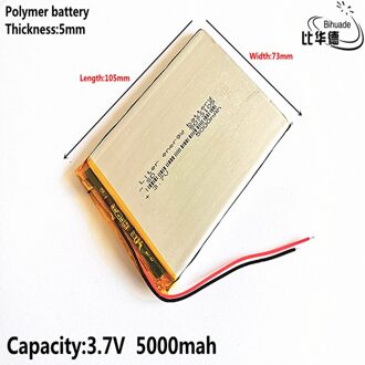 Goede Qulity Liter Energie Batterij 5073105 5500Mah Li-Ion Batterij Voor 7 8 9 Inch Tablet Pc 3.7V Polymeer batterij Met