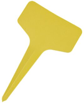 Goedkoopste Prijs 100 Pcs Tuinieren Label Waterdichte Plastic Insert Grond Kaart T-Vormige Etiket Macetas Decorativas # Gh geel