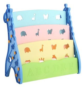 Goedkope En Goede Prijs Kleuterschool Boekenplank Kinderen Plastic Boekenkast Met Ladder Blauw