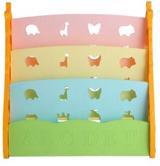 Goedkope En Goede Prijs Kleuterschool Boekenplank Kinderen Plastic Boekenkast Met Ladder Oranje