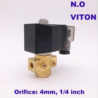 Gogo Normaal Open 0-7bar Messing Hoge Temperatuur Stoom 2 Weg Magneetventiel 1/4 Inch 220V Ac Orifice 4Mm fkm Direct Acting AC220V