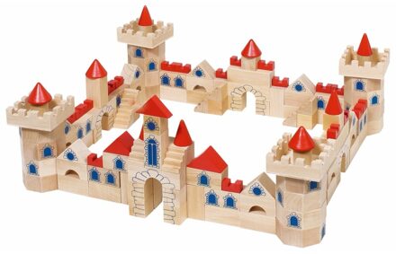 Goki 145-delige set bouwblokken kasteel Multi