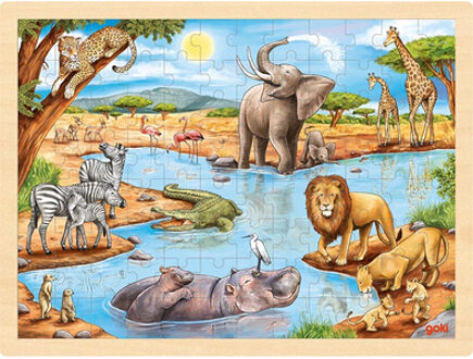 Goki Afrikaanse Savanne Inleg Puzzel Kleurrijk