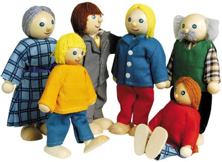 Goki Buigpoppetjes Familie 6-delig