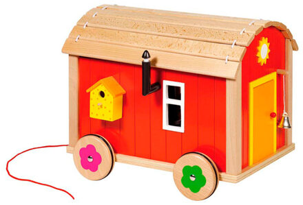 Goki Construction Site Trailer For Puppets With Accessoires