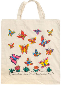 Goki Draagtas Met Vlinders Om Zelf Te Beschilderen 38x42 Cm