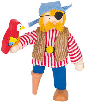 Goki Houten buigpopje piraat 11cm