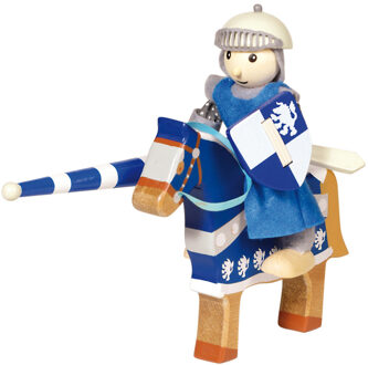 Goki Houten Buigpopje Ridder Lancelod 11cm Blauw
