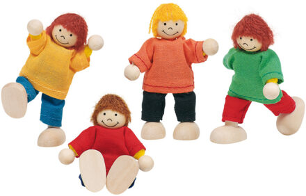 Goki Houten Buigpopjes Set Kinderen 6cm Multikleur