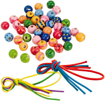 Goki houten kralen Multikleur