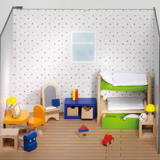 Goki Houten Poppenhuis Kinderkamer 28-delig
