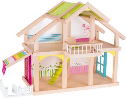 Goki Houten Poppenhuis Met Veranda Multikleur