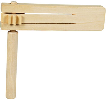 Goki Houten ratel enkel: blank 15 x 14 cm