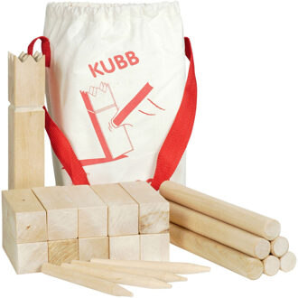 Goki Kubb Vikingschaakspel Koning 4,5x4,5x25cm