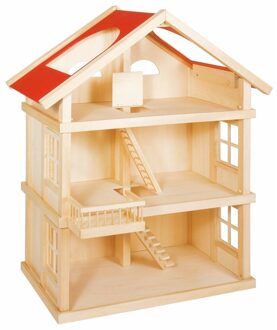 Goki Massief houten poppenhuis 3 etages voor kinderen Multi