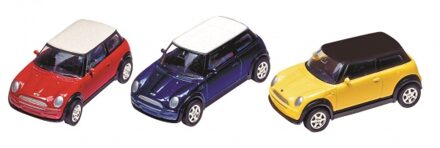 Goki Model auto Mini Cooper 7 cm geel - Speelgoed auto's