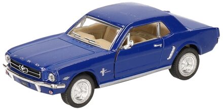 Goki Modelauto Ford Mustang - 1964 - blauw - 13 cm - schaalmodel auto - Schaal: 1:36