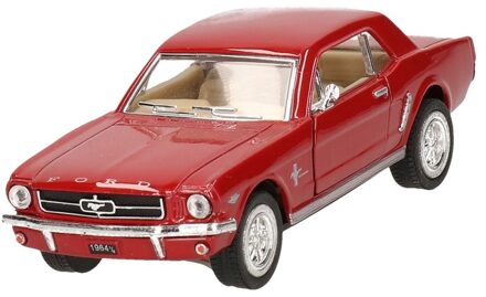 Goki Modelauto Ford Mustang - 1964 - rood - 13 cm - schaalmodel auto - Schaal: 1:36