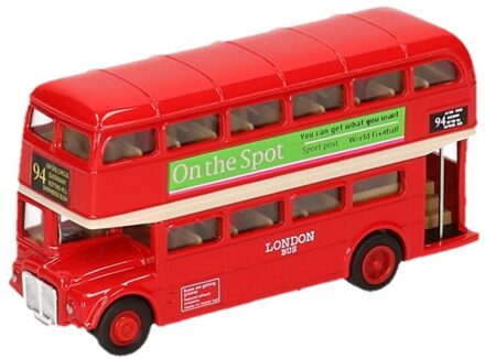 Goki Modelauto London Bus - rood - 12 cm - Engelse auto schaalmodellen