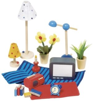 Goki Poppenhuis accessoires woonkamer Multikleur