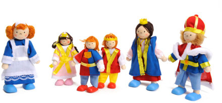 Goki Poppenhuis poppen Koninklijke familie 6 stuks Multikleur