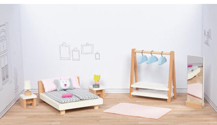 Goki Poppenmeubels Style , slaapkamer Kleurrijk