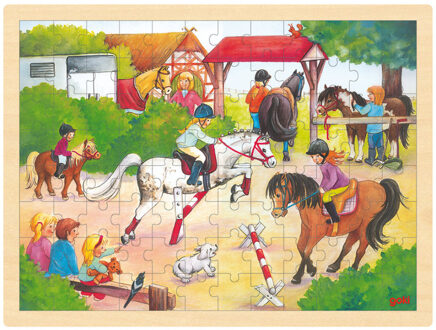 Goki Puzzel: Paarden Springen 96-Delig