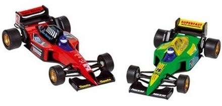 Goki Raceauto's speelgoed set - 2x stuks - Formule 1 racewagens - van 10 cm - racing - autosport