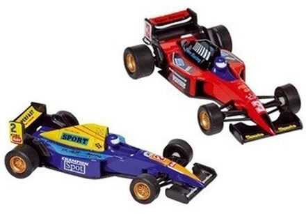 Goki Raceauto's speelgoed set - 2x stuks - Formule 1 racewagens - van 10 cm - racing - autosport