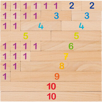 Goki Rekenstaven 24 X 1 X 2 Cm 36-delig Hout Multikleur