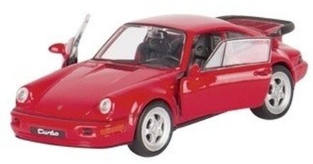 Goki Schaalmodel Porsche 964 Carrera rood 1:34 - Speelgoed auto's