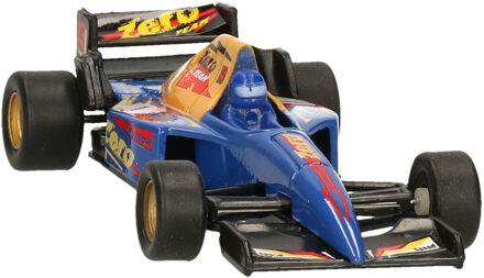 Goki Speelgoed auto Formule 1 wagen blauw 10 cm