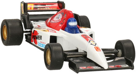 Goki Speelgoed auto Formule 1 wagen wit 10 cm