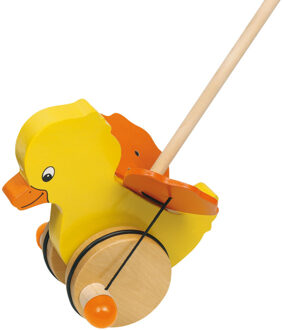 Goki Stokroller Eend Tweedy - Geel